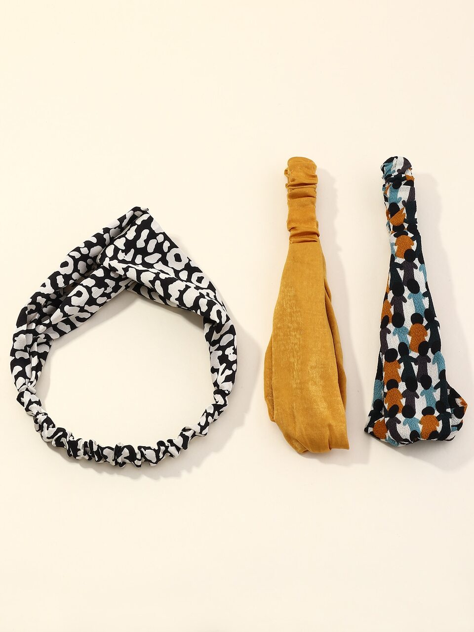 3pcs Ladies' Hair Accessories, Simple Fresh Style Fabric Cross Printed Headband For Daily Use Turban Headband Sweatband, School Stuff, College, Headbands Fall Winter Hair Band For Vacation Outfits Woman Elegant Scarf Women Bandana Soft Headwrap Summer Outfits,Festival,Party
