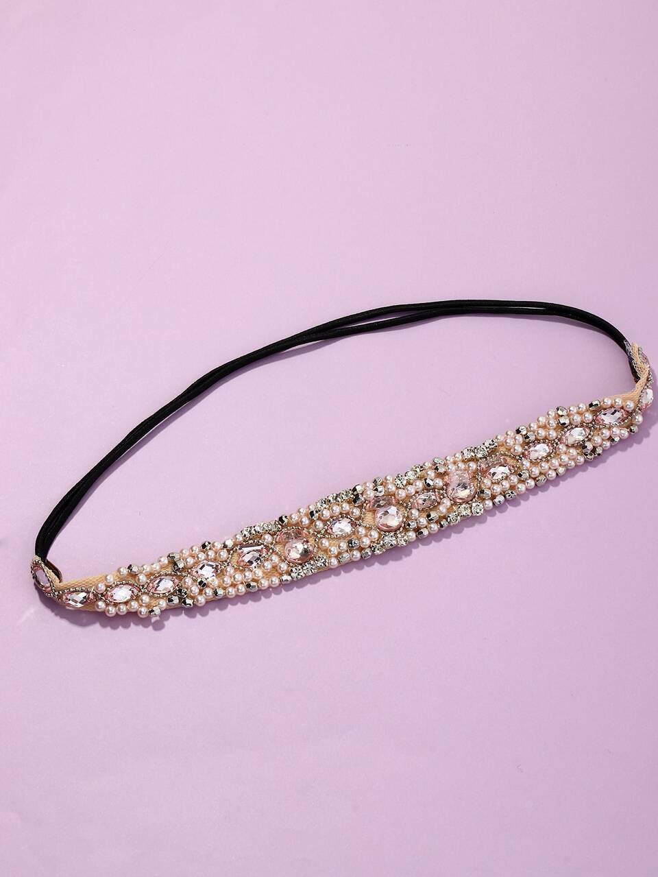1pc Women's Headband With Faux Pearl & Rhinestone Decor, Fashionable Beaded Headband, Suitable For Daily, Party, And Gathering Outfits Women Bandanas Winter Hair Accessories Fashion Scarf Women Hair Band Summer Outfits,Travel,Birthday