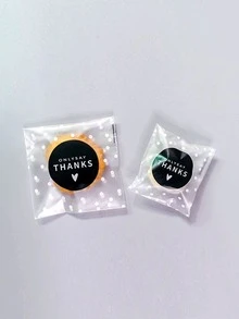 50入組標語圖案隨機打包袋 - 黑與白 - 查看 2