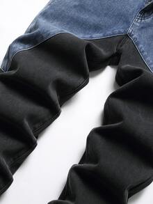 ROMWE MEN Guys Two Tone Skinny Jeans - Multicolor - View 5