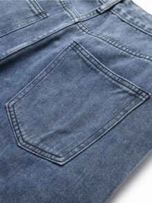 ROMWE MEN Guys Two Tone Skinny Jeans - Multicolor - View 6