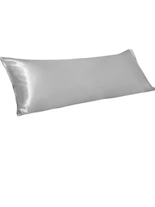 1pc Satin Body Pillowcase Không có Filler - Bạc - Xem 2