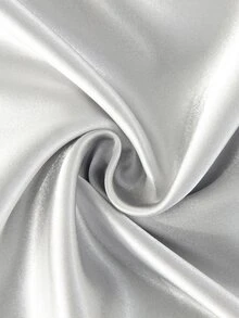 1pc Satin Body Pillowcase Không có Filler - Bạc - Xem 4