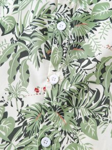 小男童熱帶圖案襯衫和短褲