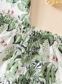 小男童熱帶圖案襯衫和短褲