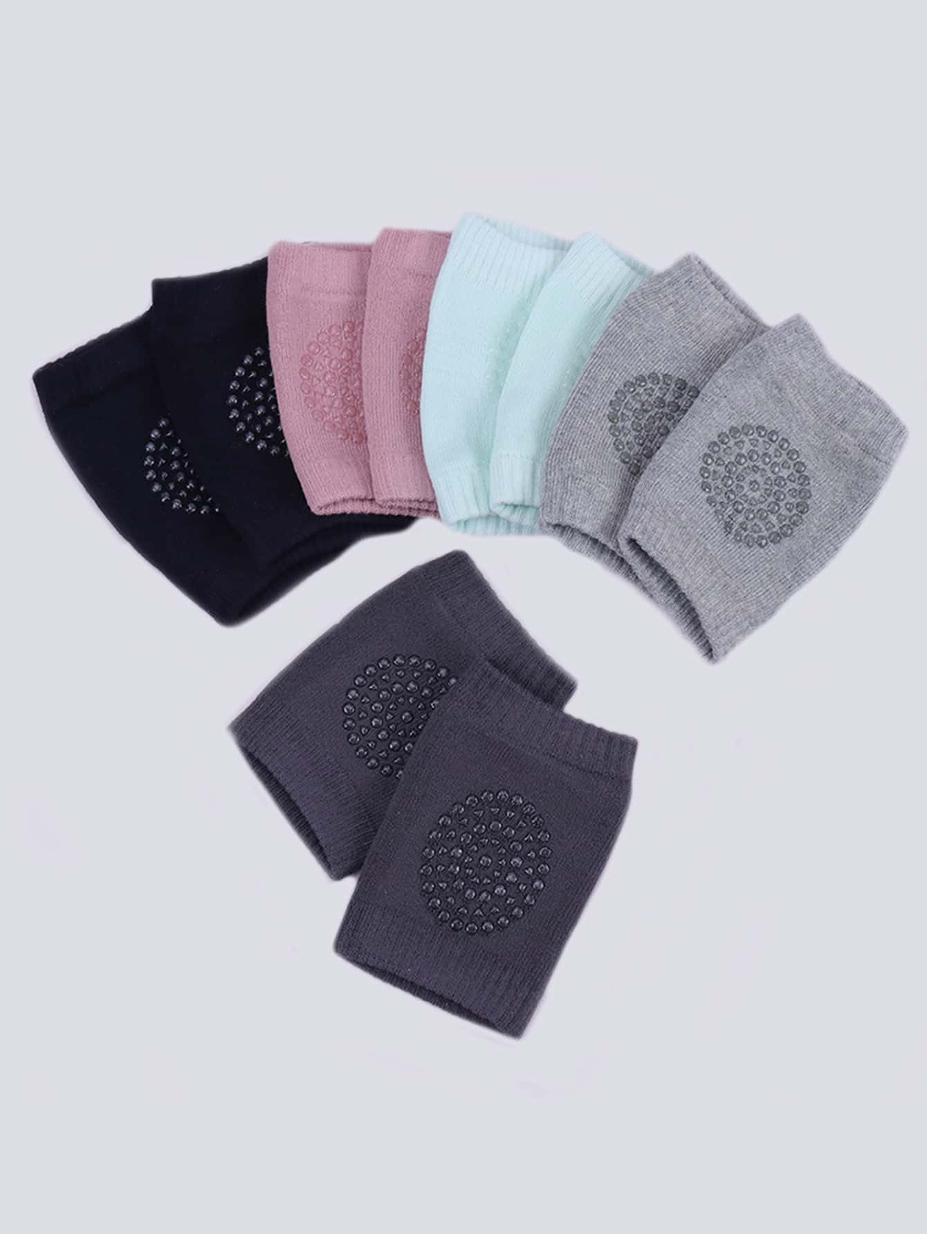5pairs Baby Simple Knee Pads - Multicolor - View 1