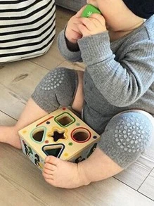 5pairs Baby Simple Knee Pads - Multicolor - View 5