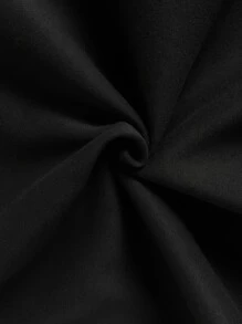 Áo hoodie ấm áp Đồ họa ô tô và chữ cái Túi kangaroo Dây rút - màu đen - Xem 5