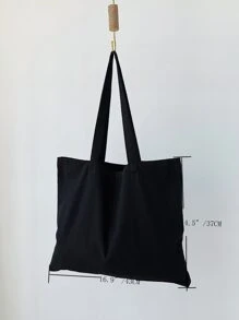 Large Capacity Shopper Bag 1pc Men's Handbags Canvas Tote Bags Reusable Grocery High Capacity Shopping Bag Best Personalized Gifts For Women,Mom & Girlfriends,School Bag,Large Capacity,Portable,Classic Casual,For Teen Girls Women College Students,White-Collar Workers,Perfect For Work,Back To School,Middle School,High School,College,Vacation, Tote Bag Large, Best Fall Inspo Ideas, Literary School Bag & Book Bag For Women Or Students, Perfect For Books, Shopping, Back To School And More, School Supplies, School Handbag, School Tote Bag, School Bookbag, Back To School Bags, Waterproof, Lightweight, Foldable, Suitable For Teen Girls Women College Students, Teacher, Perfect For Back To School, First Day Of School, Middle School, High School , Teacher Gift - Black - View 8