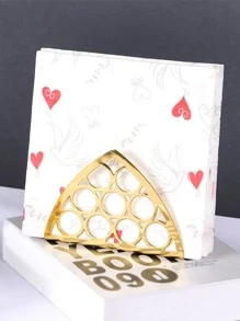 1pc Stainless Steel Napkin Holder - Gold - View 1