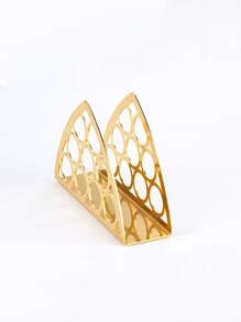 1pc Stainless Steel Napkin Holder - Gold - View 2