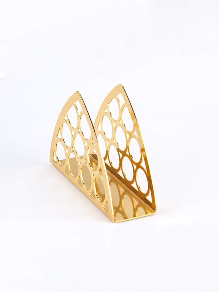 1入組不銹鋼餐巾支架 - 金色 - 查看 2