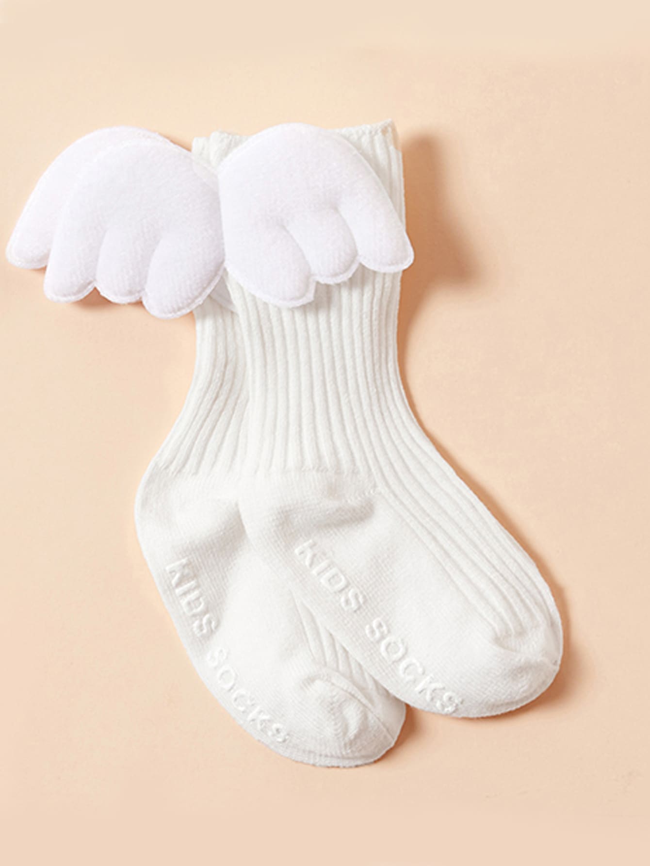 Baby Wing Decor Socks - White - View 1