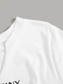 Mulvari 字母圖案t恤帶抽繩腰工裝褲子 - 彩色 - 查看 4