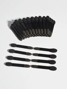 Disposable Double-Head Eyeshadow Stick, 50pcs Eyeshadow Brush Sponge Stick Makeup Tool Sponge Brush Head - Black - View 1
