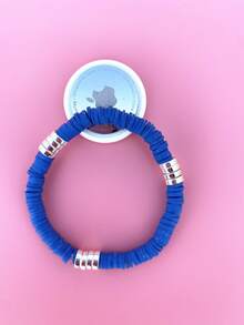 1入組波西米亞極簡串珠手鏈適合女士日常裝飾 - 藍色 - 查看 2