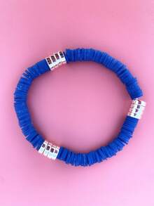 1入組波西米亞極簡串珠手鏈適合女士日常裝飾 - 藍色 - 查看 4
