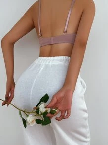 Women's Casual Plain Backless Medium Stretch Fabric Bra For Everyday Wear - Multicolor - View 2