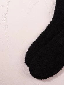 Vớ thủy thủ đoàn thêu hình trái tim - màu đen - Xem 3