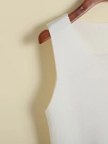 Bộ thời trang bé gái Xếp li màu trơn Giải trí - trắng - Xem 4