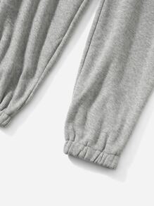 Muchica 2pcs Solid Elastic Waist Joggers - Multicolor - View 3