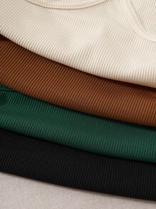 SHEIN Unity 4入組褶邊側抽繩吊帶上衣 - 彩色 - 查看 5