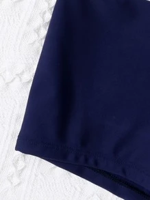 Pantalones Cortos De Natación Para Niños En Edad Intermedia Con Bloques De Color - Multicolor - Ver 3