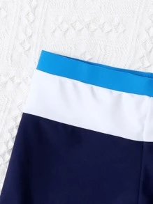 Pantalones Cortos De Natación Para Niños En Edad Intermedia Con Bloques De Color - Multicolor - Ver 4
