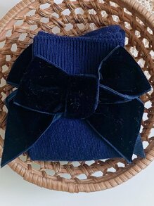 Toddler Girls Bow Decor Over The Calf Socks