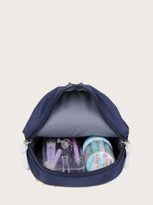 Mochila de niños con diseño de dinosaurio - Azul Marino - Ver 6