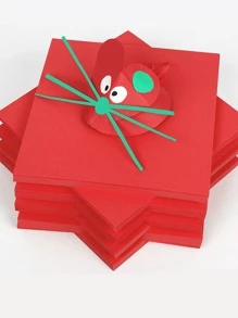 100pcs Plain Origami Paper - Red - View 4