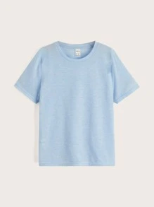 SHEIN Tween Boy 4pcs Round Neck Tee, School, Campus, College - Multicolor - View 4