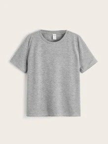 SHEIN Tween Boy 4pcs Round Neck Tee, School, Campus, College - Multicolor - View 6