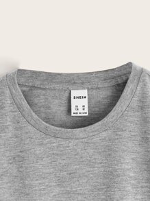 SHEIN Tween Boy 4pcs Round Neck Tee, School, Campus, College - Multicolor - View 10