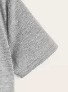 SHEIN Tween Boy 4pcs Round Neck Tee, School, Campus, College - Multicolor - View 11