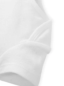 Baby 5pcs Solid Round Neck Bodysuit - White - View 4