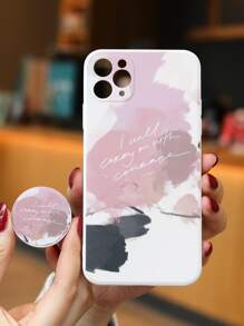 Funda para móvil de acuarela con agarre de teléfono sobresaliente - Multicolor - Ver 4