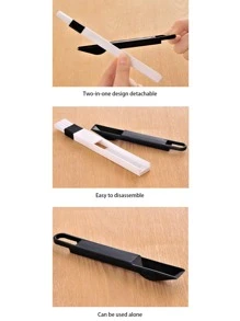 Multifunction Computer Window Cleaning Brush Window Groove Keyboard Cleaner Nook Cranny Dust Shovel Window Track Cleaner - Multicolor - View 4