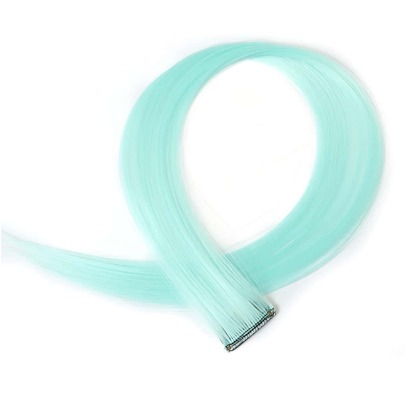 1pc Clip In Long Straight Synthetic Hair Extension