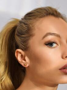 球耳釘 - 金黃色 - 查看 1