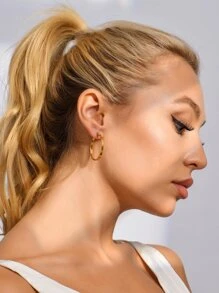 1 Set Gold-Plated Copper Bridal Jewelry Earrings, Wedding Gift For Women - Yellow Gold - View 4