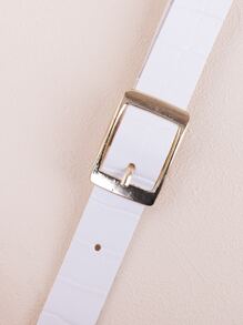 女孩鱷魚紋皮帶袋