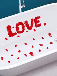 1 bộ Hình dán bồn tắm hình cánh hoa hồng - Đỏ - Xem 1