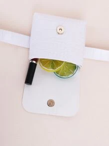 女孩鱷魚紋皮帶袋