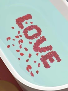 1 bộ Hình dán bồn tắm hình cánh hoa hồng - Đỏ - Xem 2