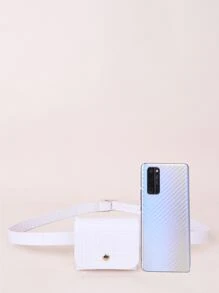 女孩鱷魚紋皮帶袋