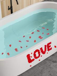 1 bộ Hình dán bồn tắm hình cánh hoa hồng - Đỏ - Xem 5