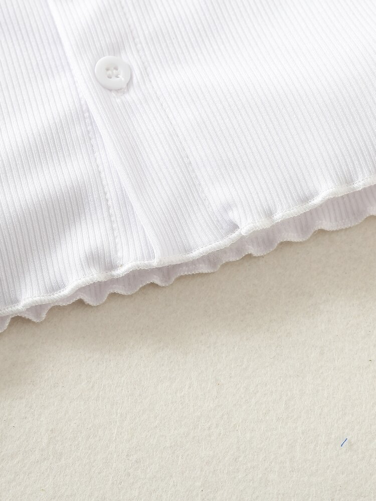 嬰兒3入組木耳邊前排扣上衣 - 彩色 - 查看 6