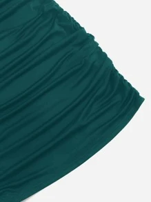 Chiquease One Shoulder Ruched Bodycon Dress - Green - View 3