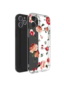 花卉圖案附帶繩子透明手機殼 - 彩色 - 查看 2